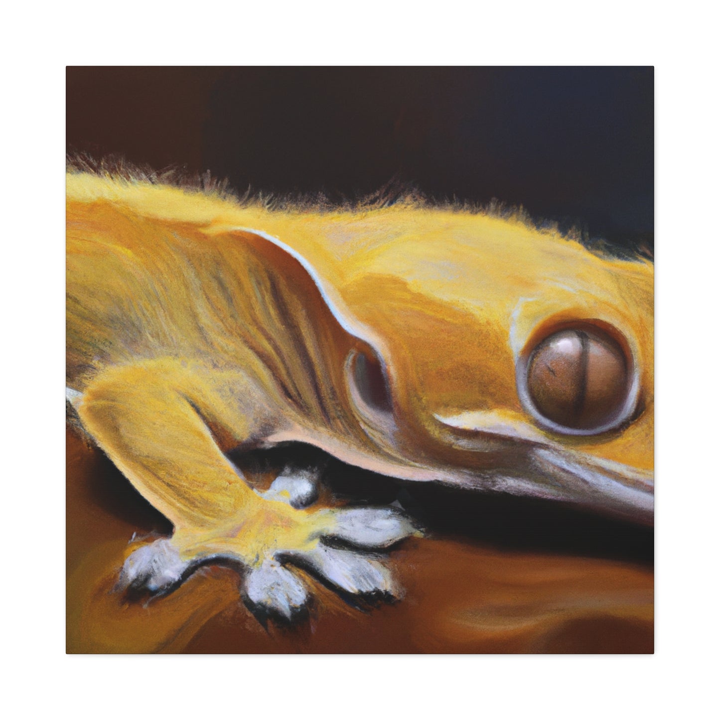 "Crested Gecko Hyperrealism" - Canvas