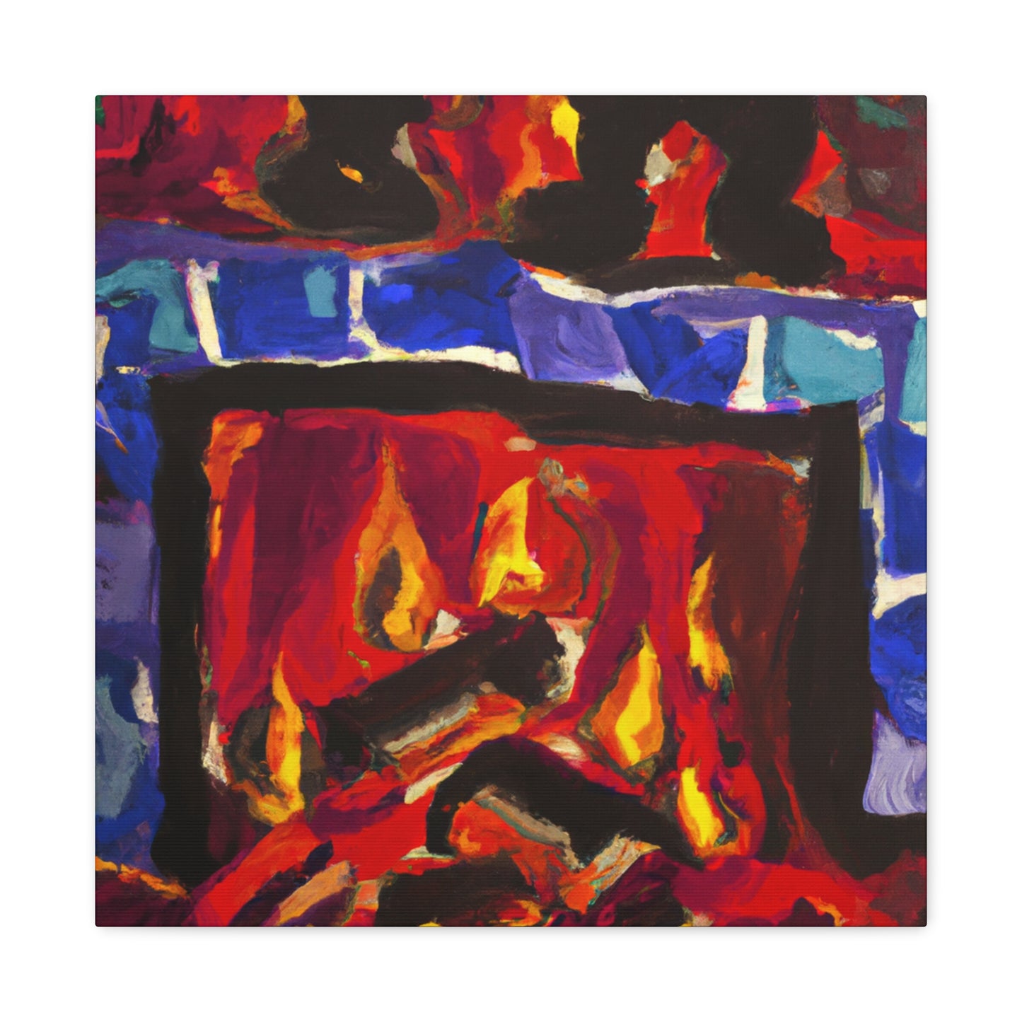 "Fiery Home Comfort" - Canvas