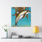 "Dolphin in Steam-Time" - Canvas