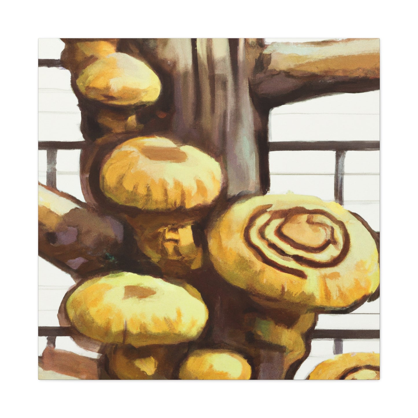 "Mushroom Marvel Shiitake" - Canvas