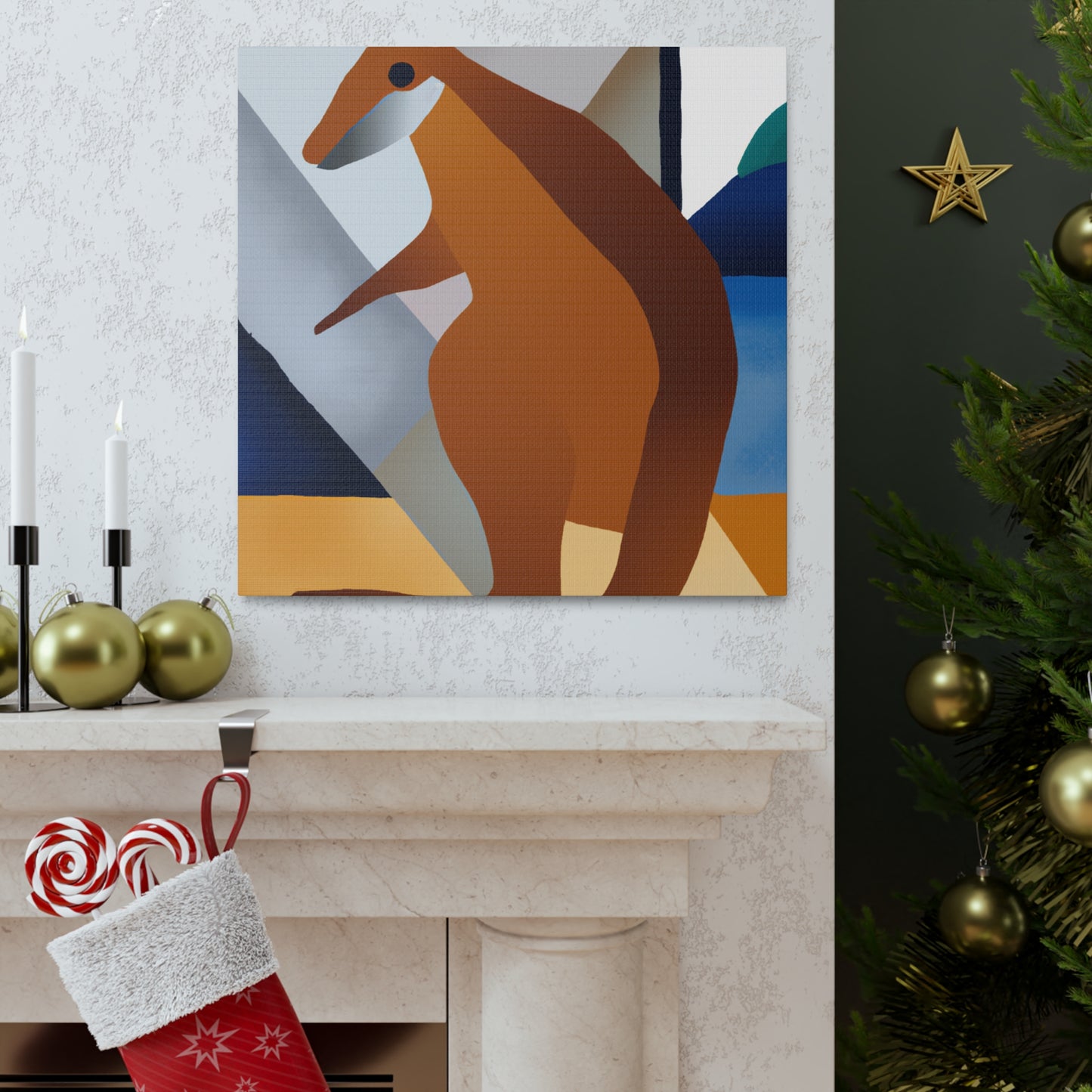 Wallaby in Art Deco - Canvas