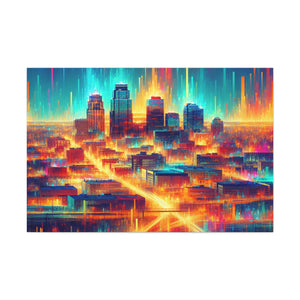 "Emerald City's Vibrant Symphony" - Canvas