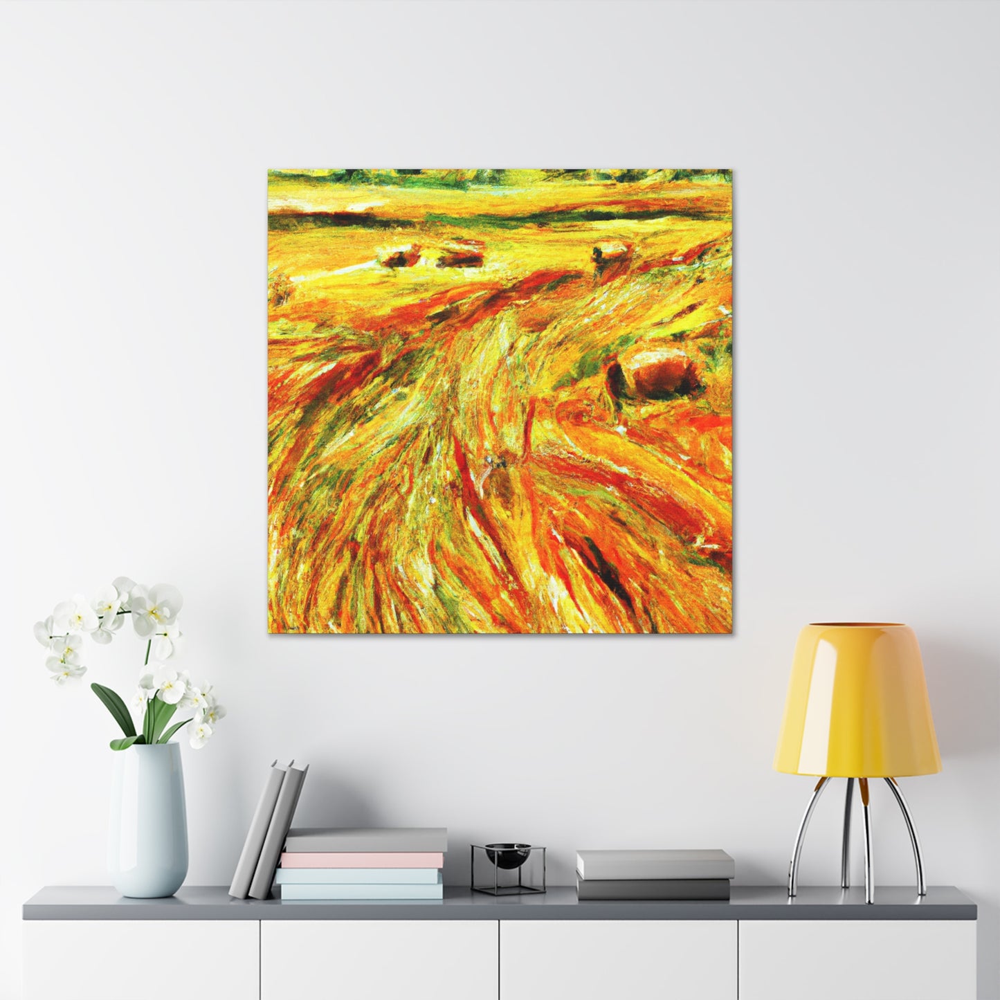 Hay Field Splendor. - Canvas