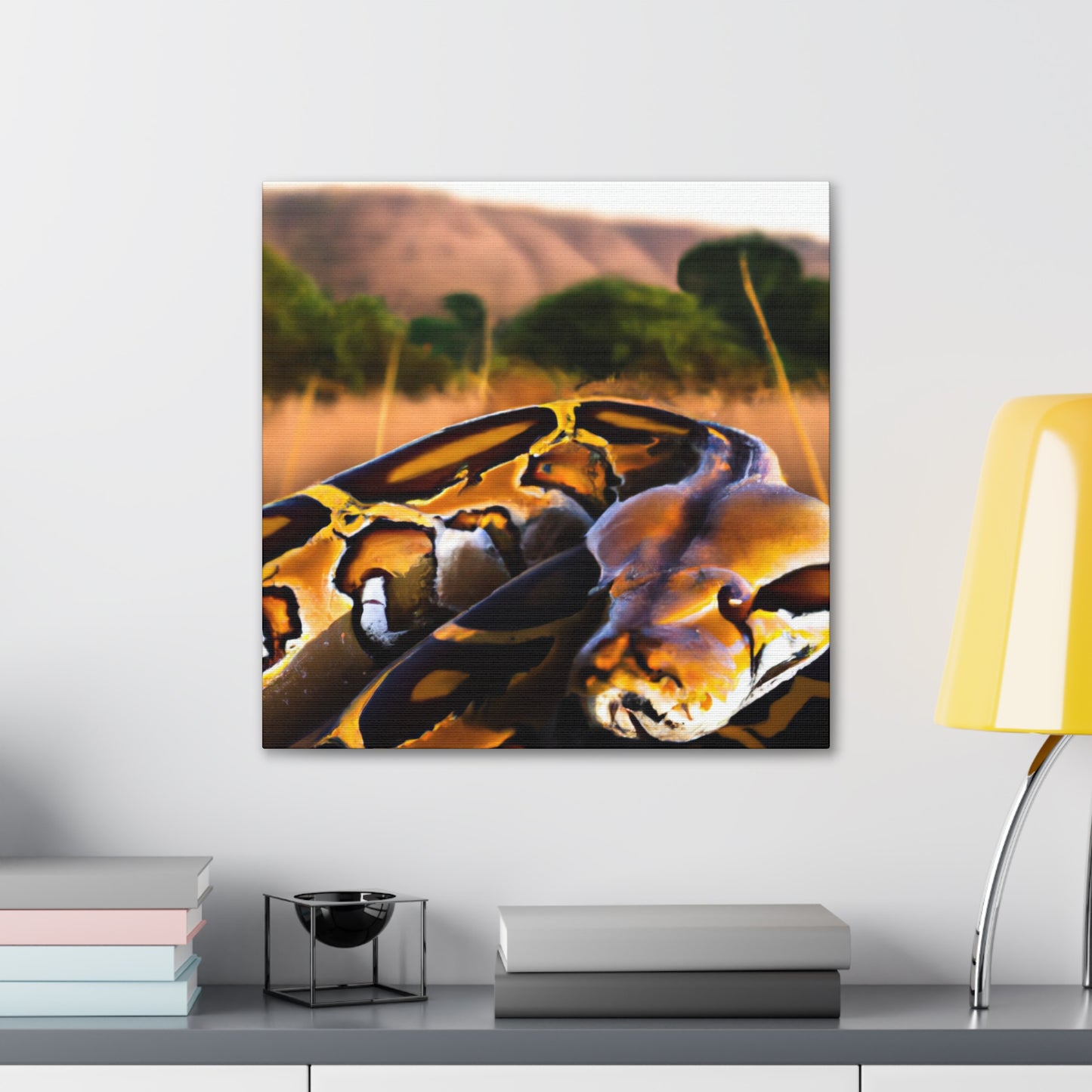 Python's Hyperrealistic Dream - Canvas