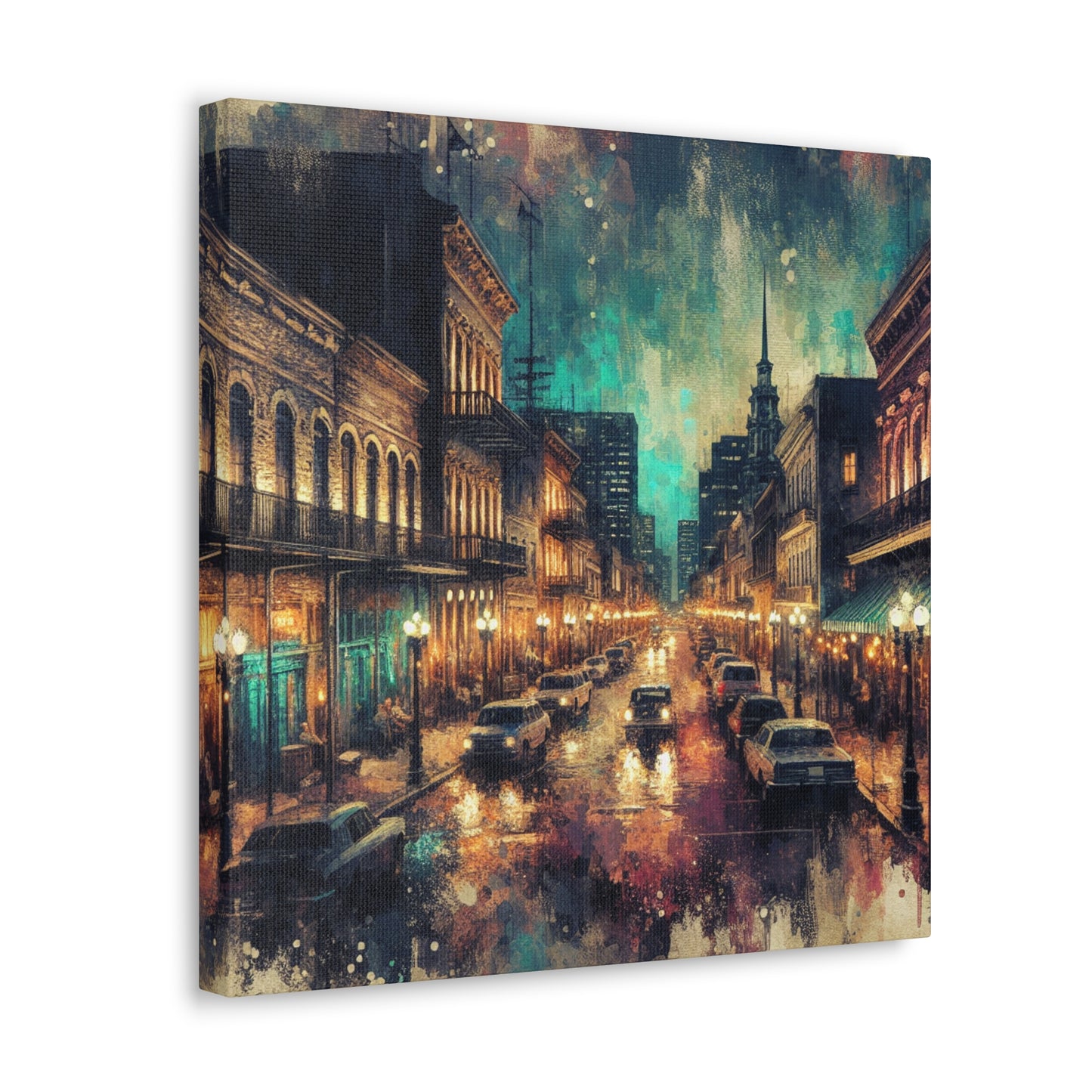 "City Lights Unveiled" - Canvas