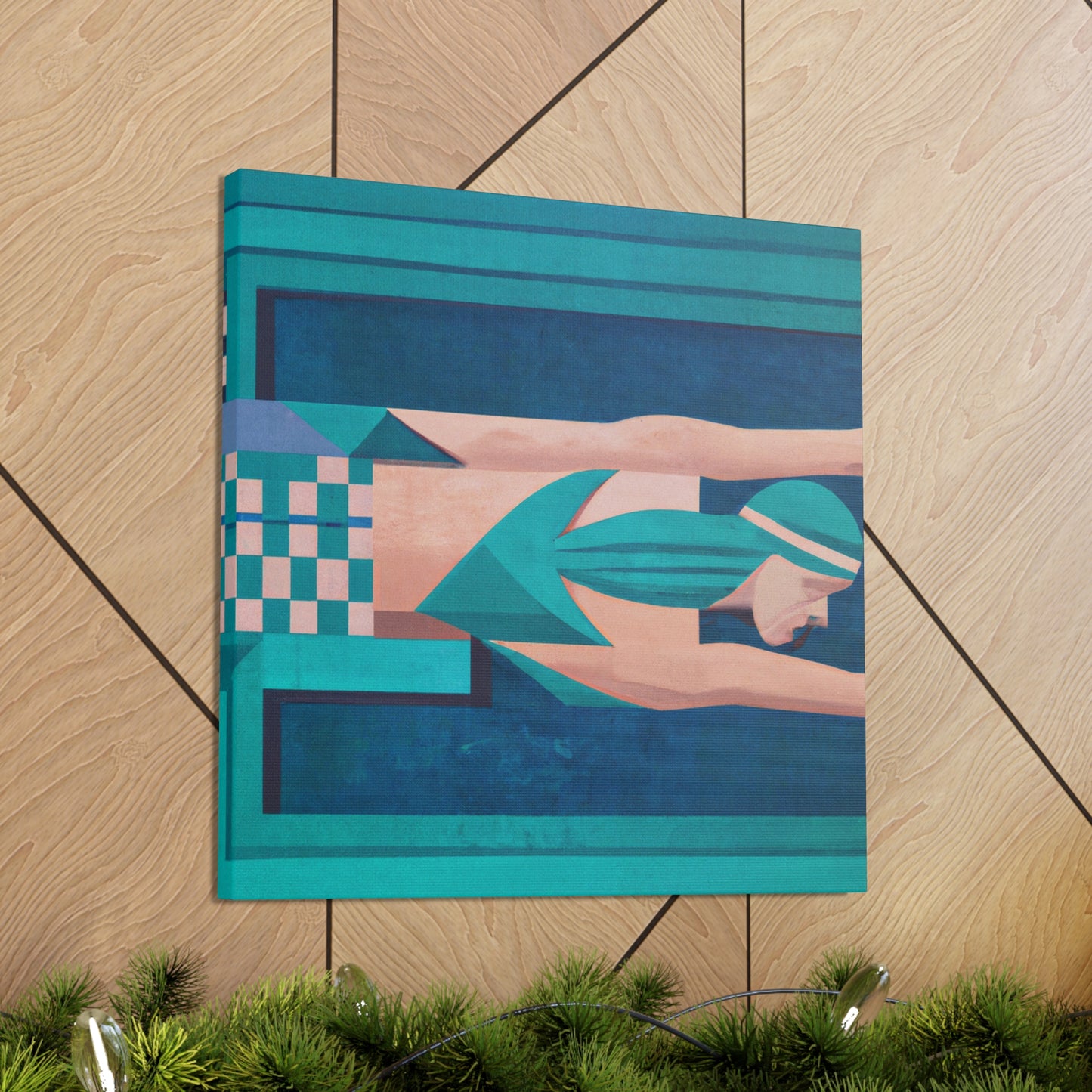 "Swim in Deco Style" - Canvas