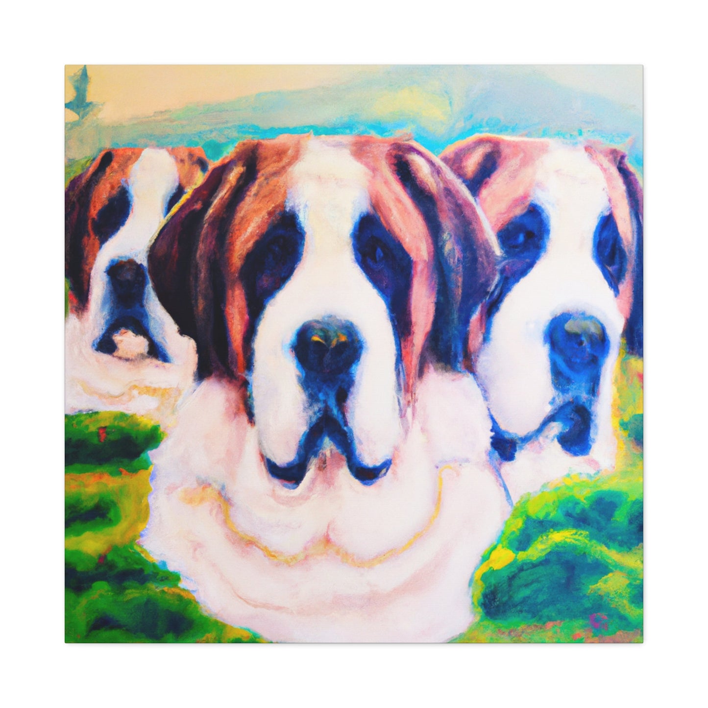 St. Bernard's Surreal Dream - Canvas