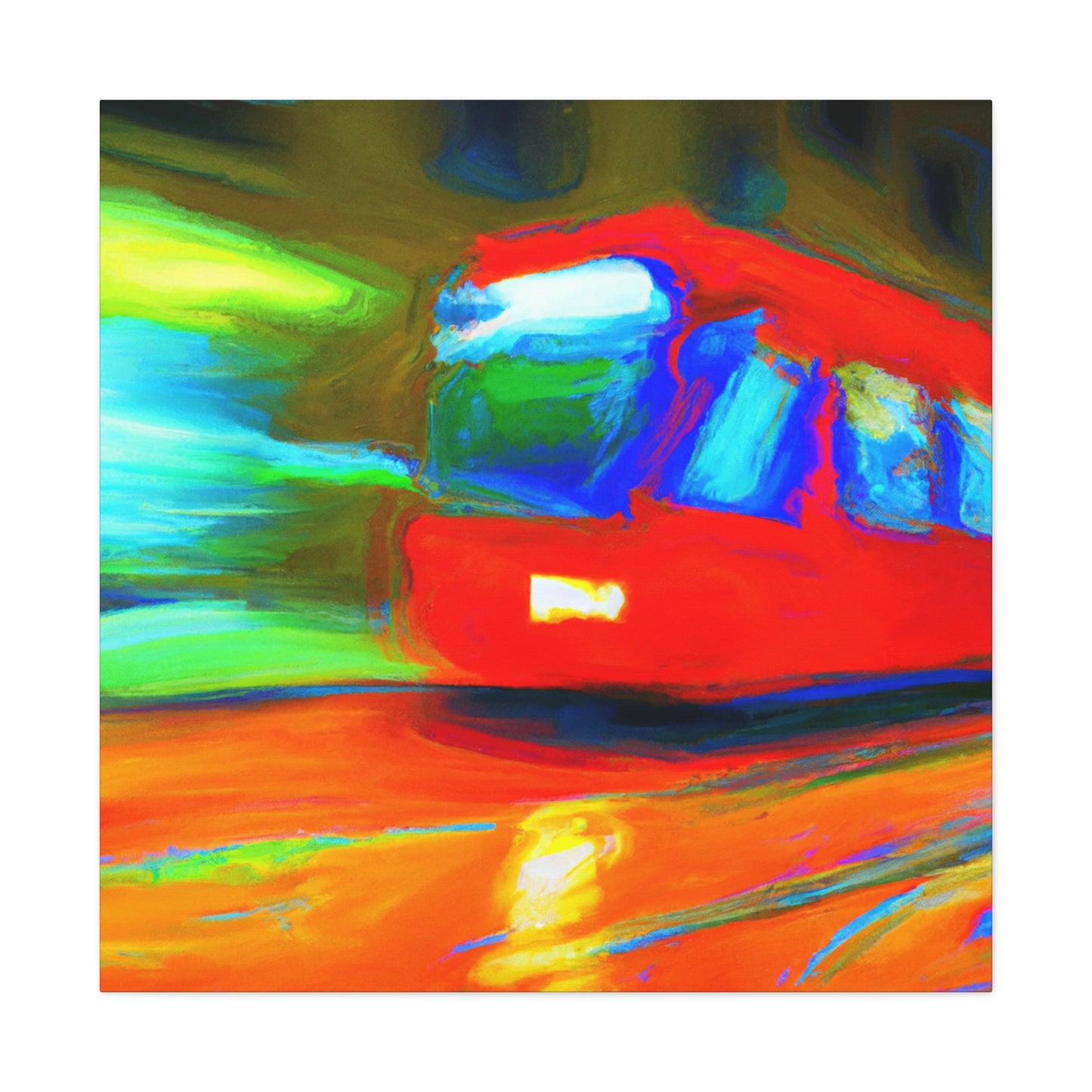 Tram in the City - Canvas