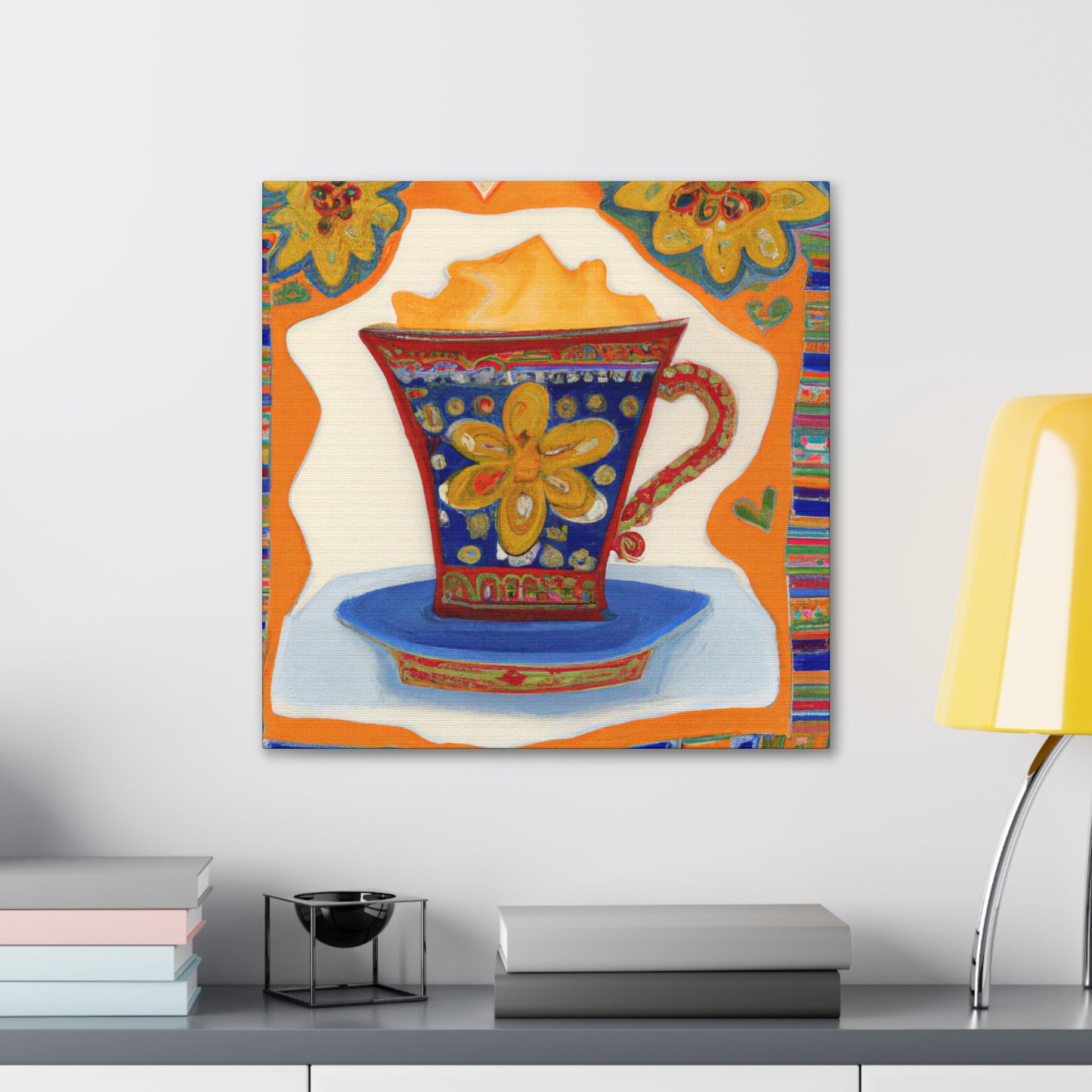 Cappuchino Folk Art Portrait - Canvas