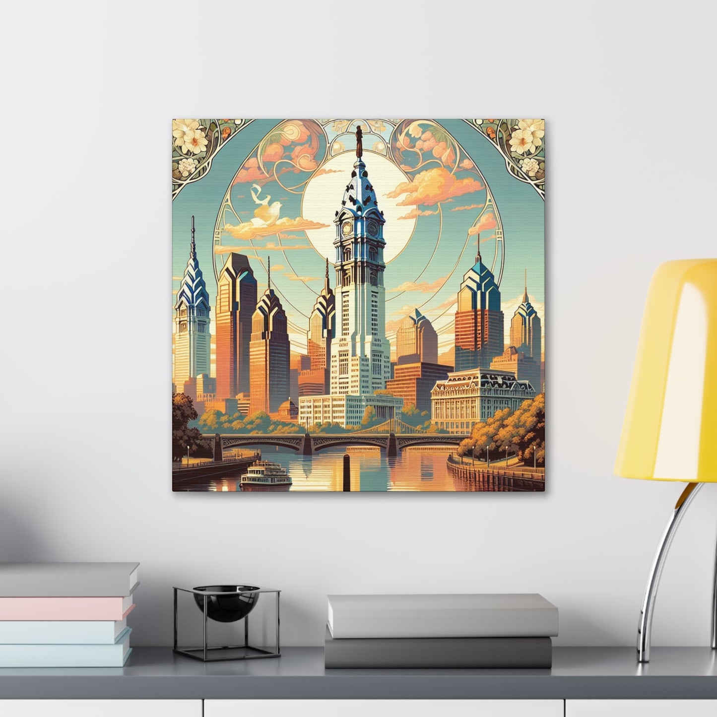 Glimmering Emerald Philadelphia - Canvas