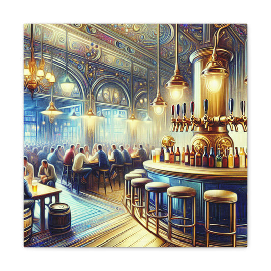 "Revelry at the Brewery" - Canvas