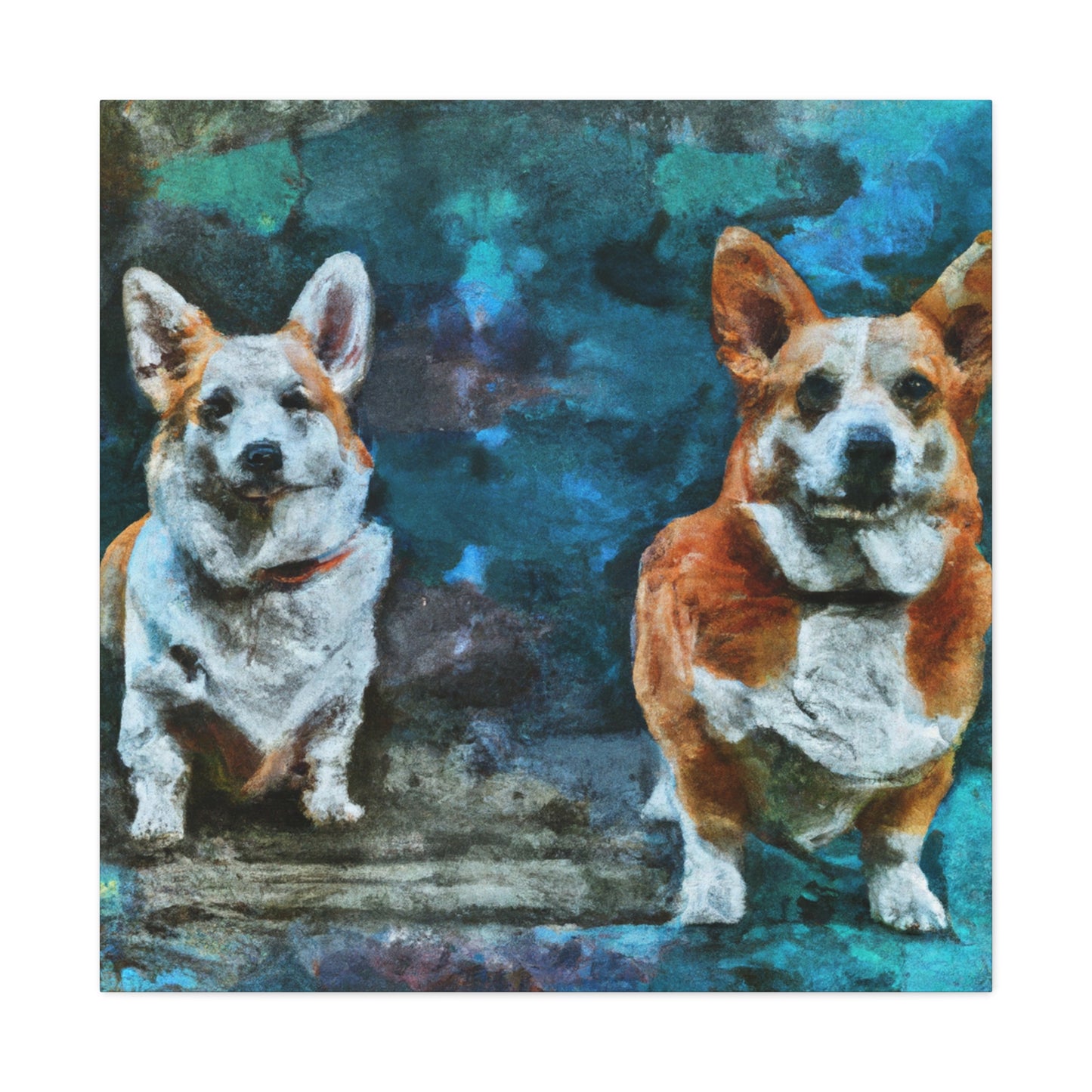 "Corgis At Playtime" - Canvas