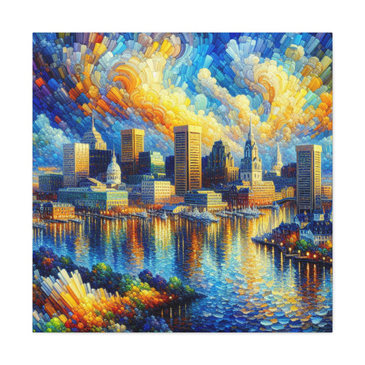 Harbor Hues of Baltimore - Canvas