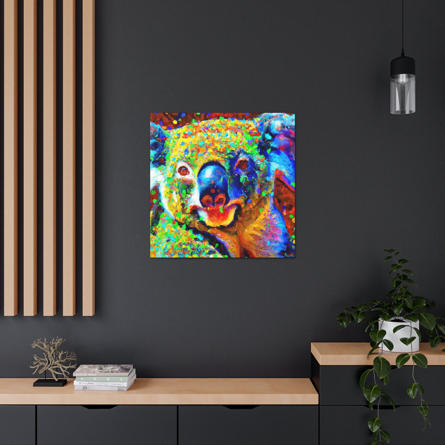 Koala in Pointillism - Canvas