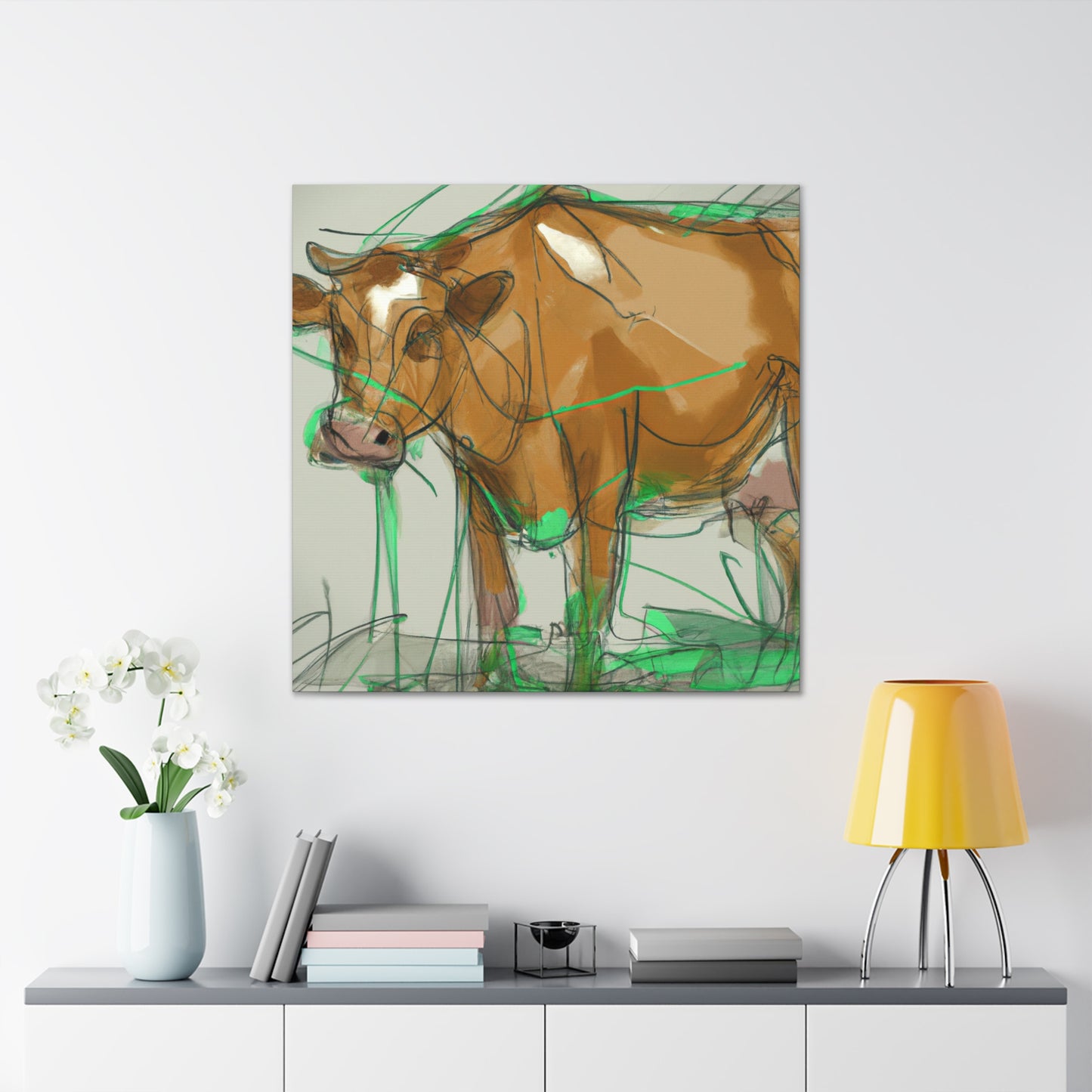 "Jersey Cow Serenity" - Canvas