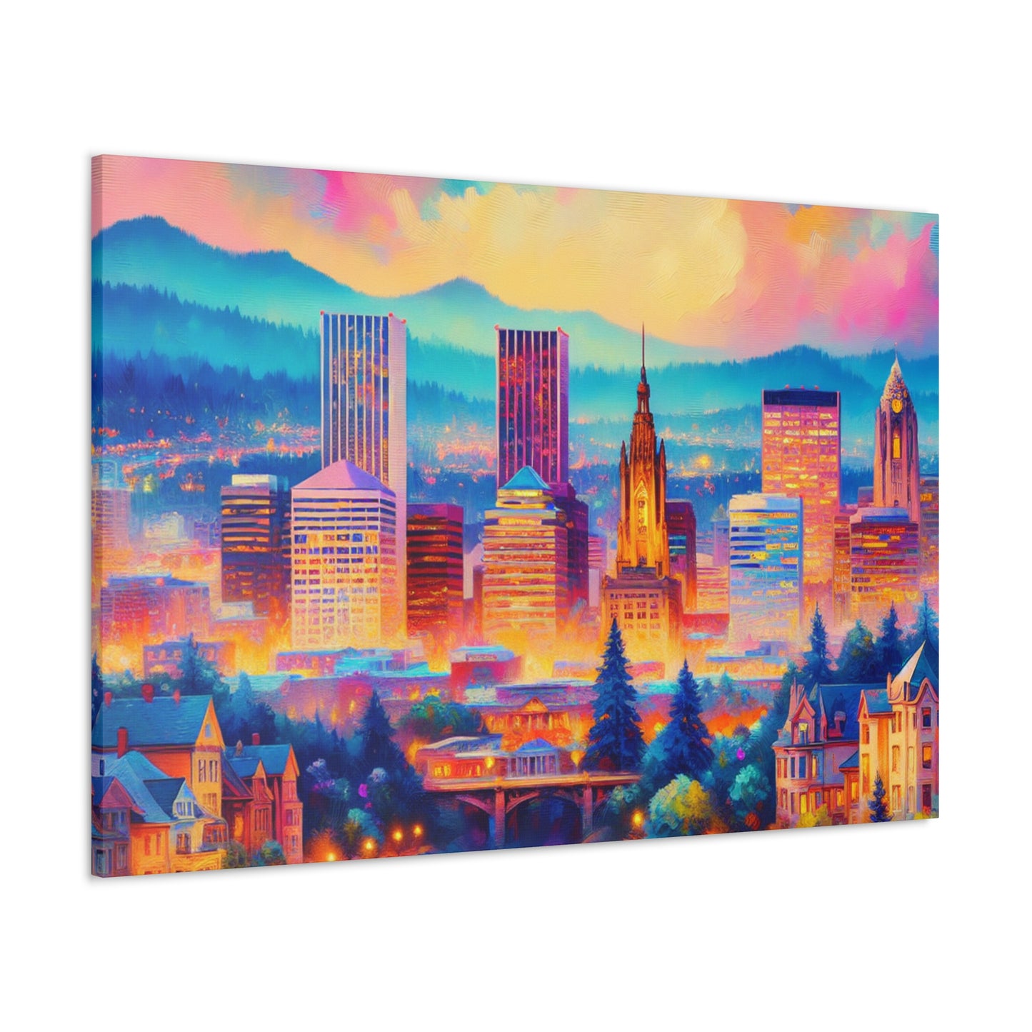 "Pristine Rhododendrons of Portland" - Canvas