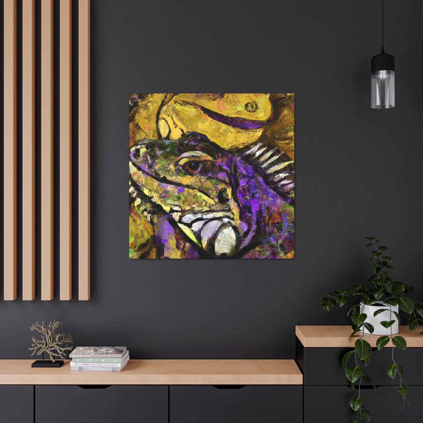 "Iguanas Amongst Chaos" - Canvas