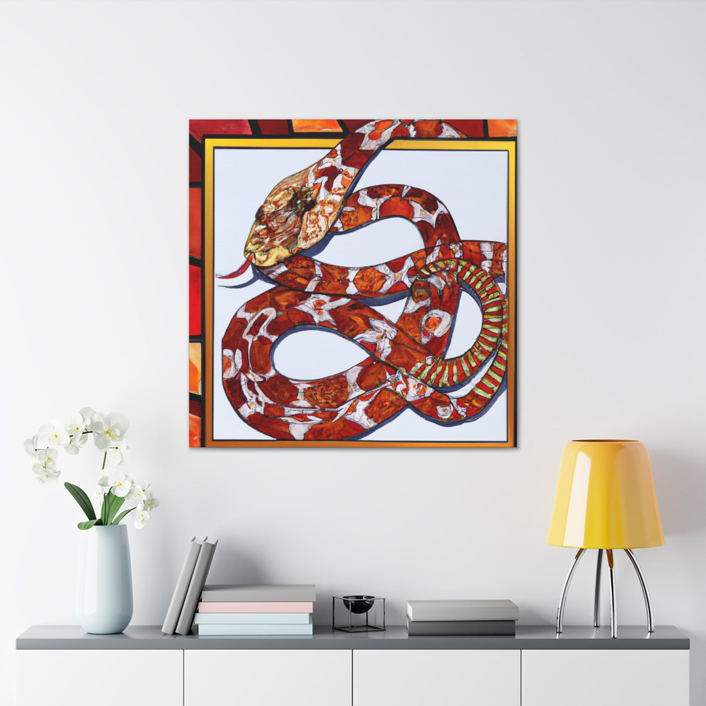 Corn Snake Abstract Art - Canvas