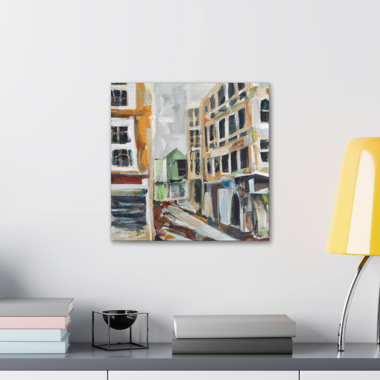 "Expressionist Urban Dreamscape" - Canvas