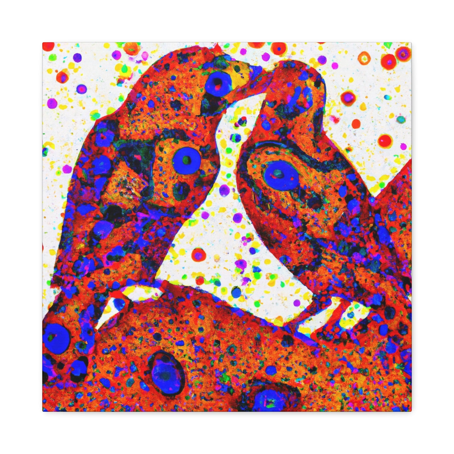 Lovebird Pointillisme - Canvas