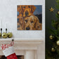 "Golden Retriever Wonderland" - Canvas