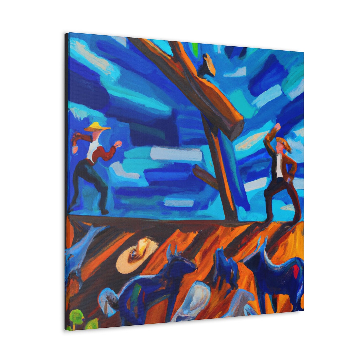 "Picket Line Protest Painting" - Canvas