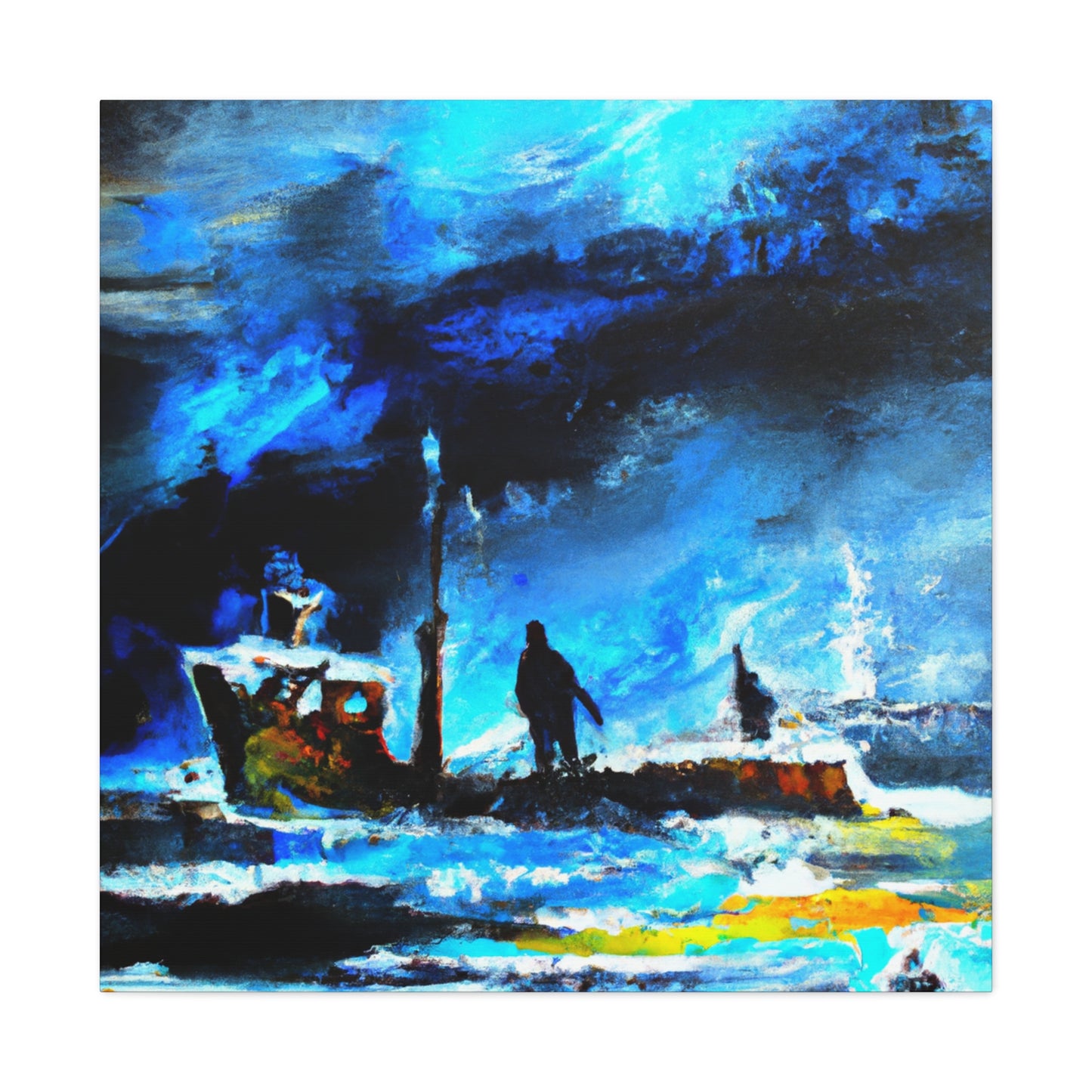 Dinghy on a Wave - Canvas