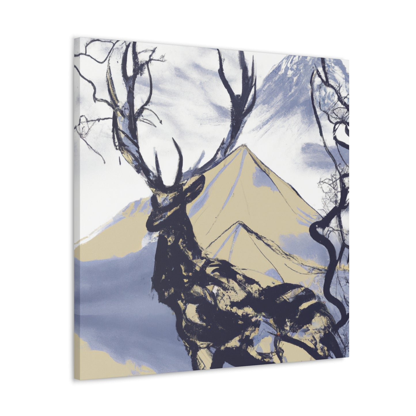 Deer in Moonlight Brilliance - Canvas