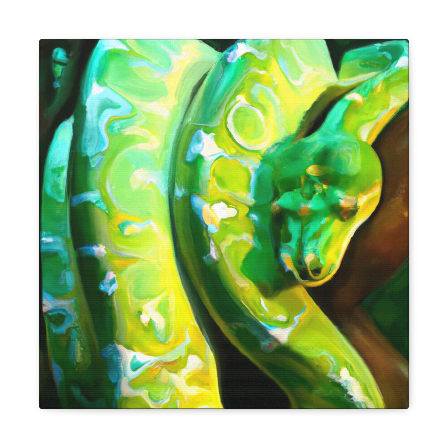 Green Tree Python Slither - Canvas