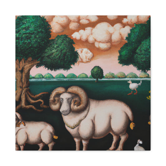 Sheep in Meadowsight - Canvas