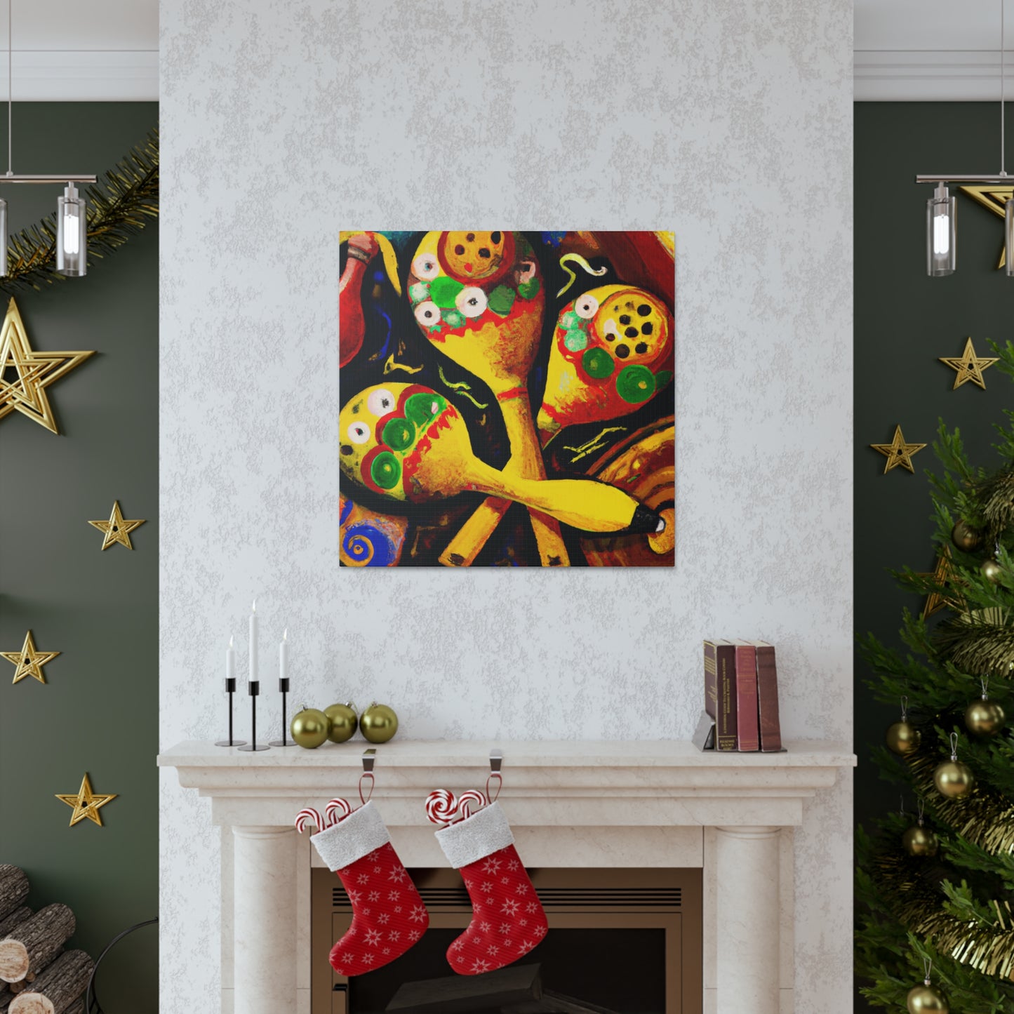 Mariachi's Joyful Maracas - Canvas