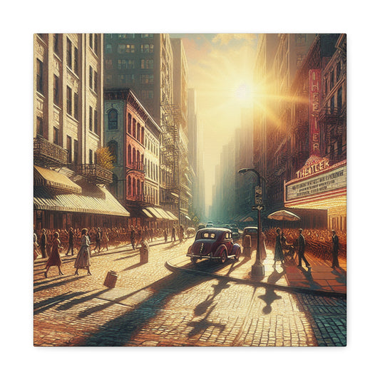 "Enigmatic Metropolis Scenery" - Canvas