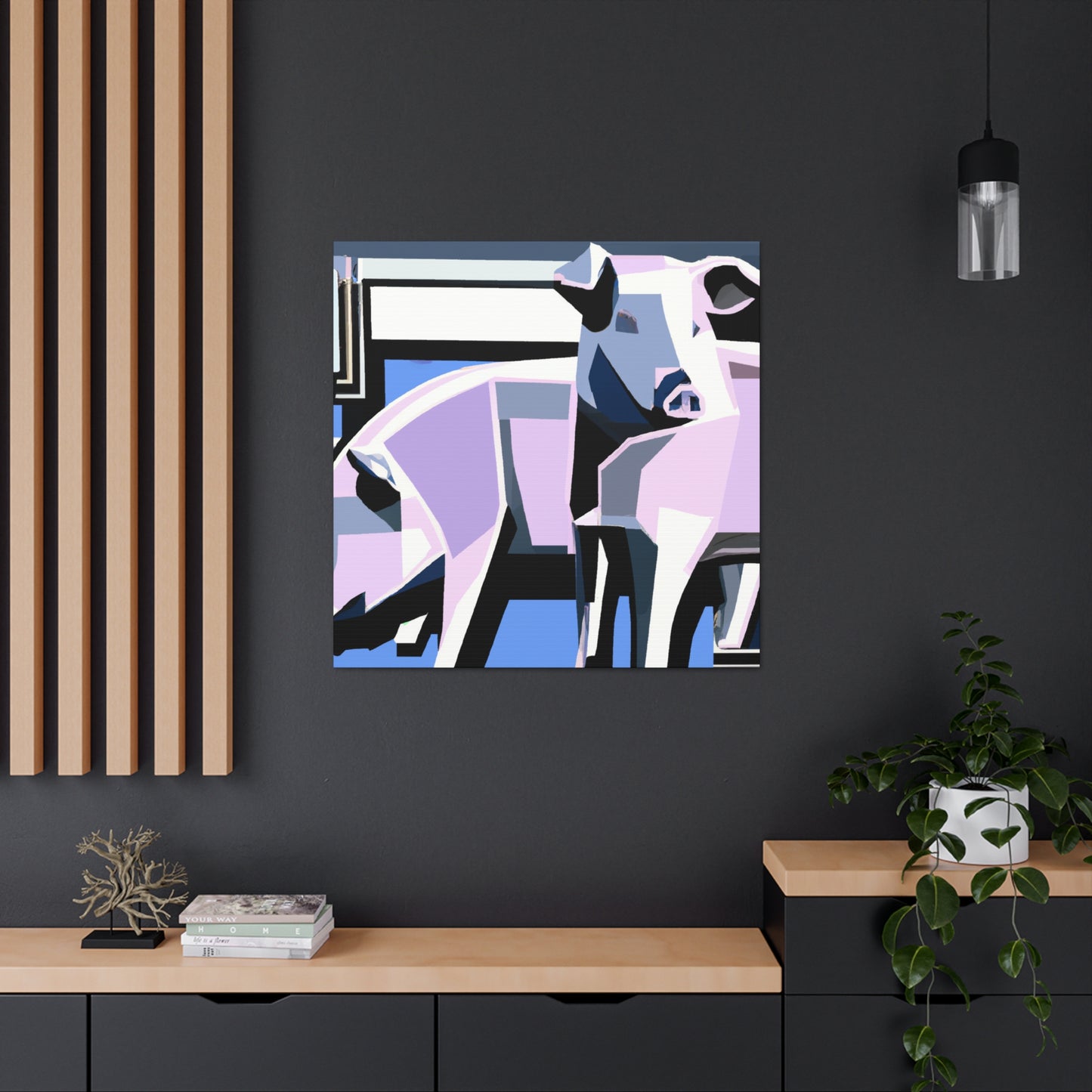 Pig in Art Deco - Canvas