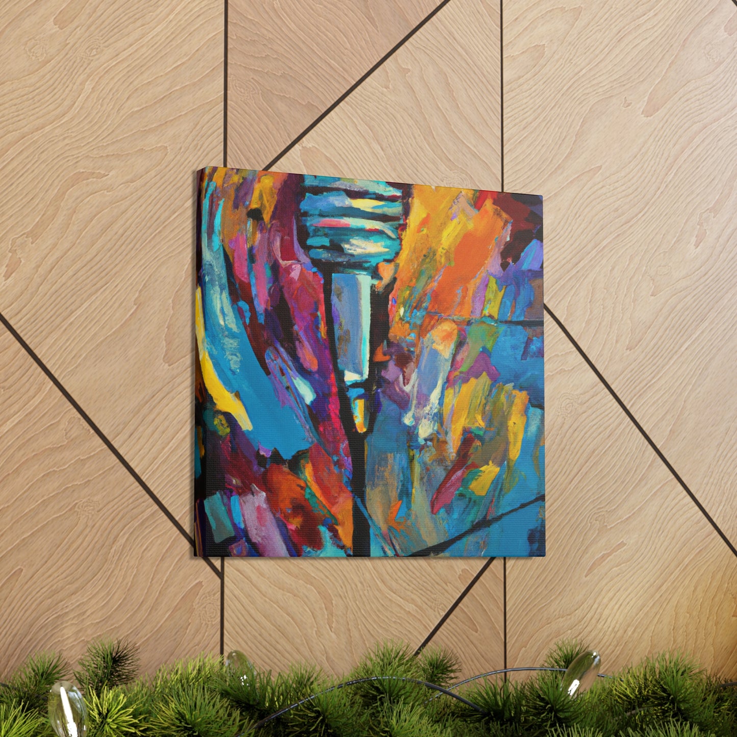 "Vocal Expressionism Microphone" - Canvas