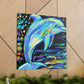 Dancing Dolphin Fauvism - Canvas