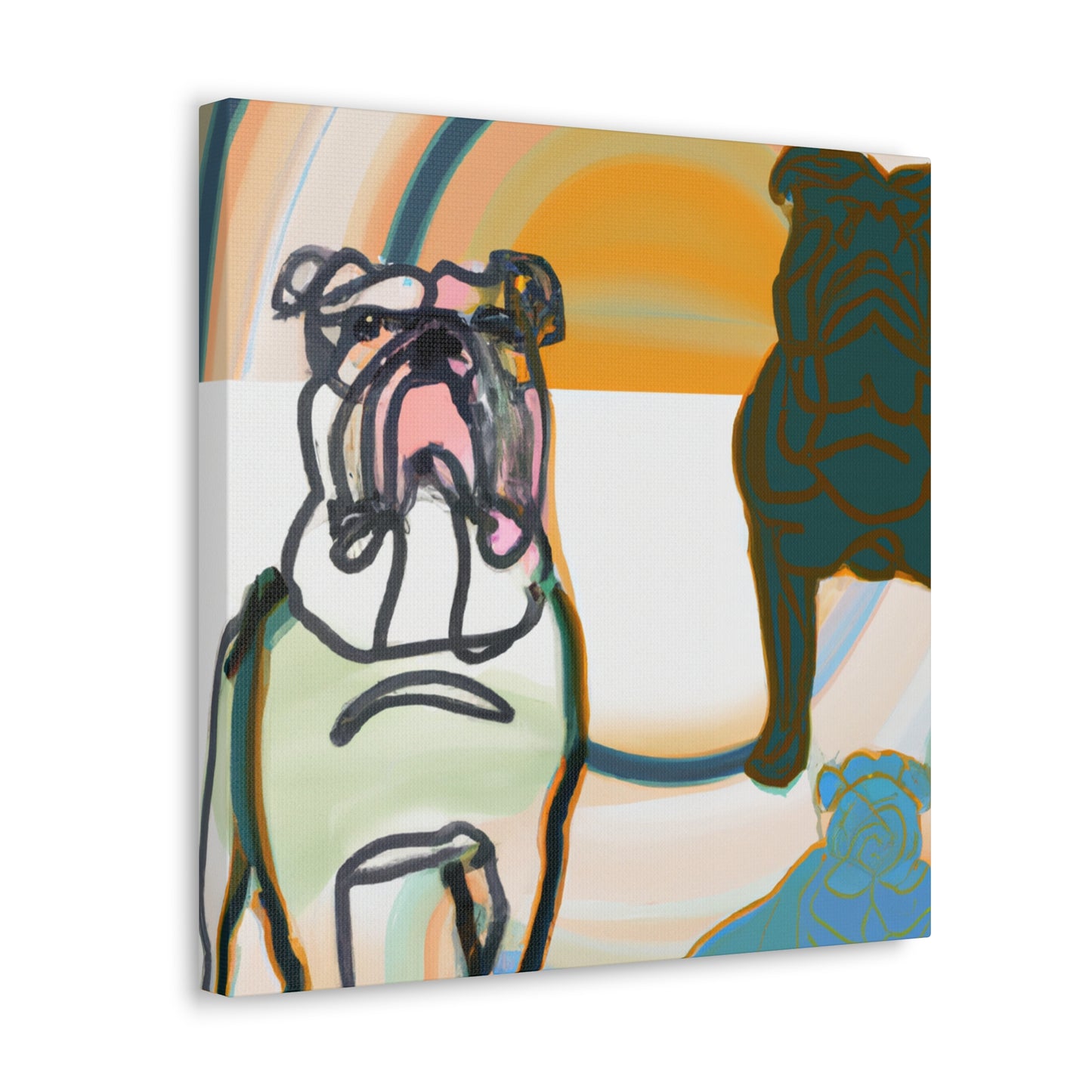 "Surreal Bulldog Dreamscape" - Canvas