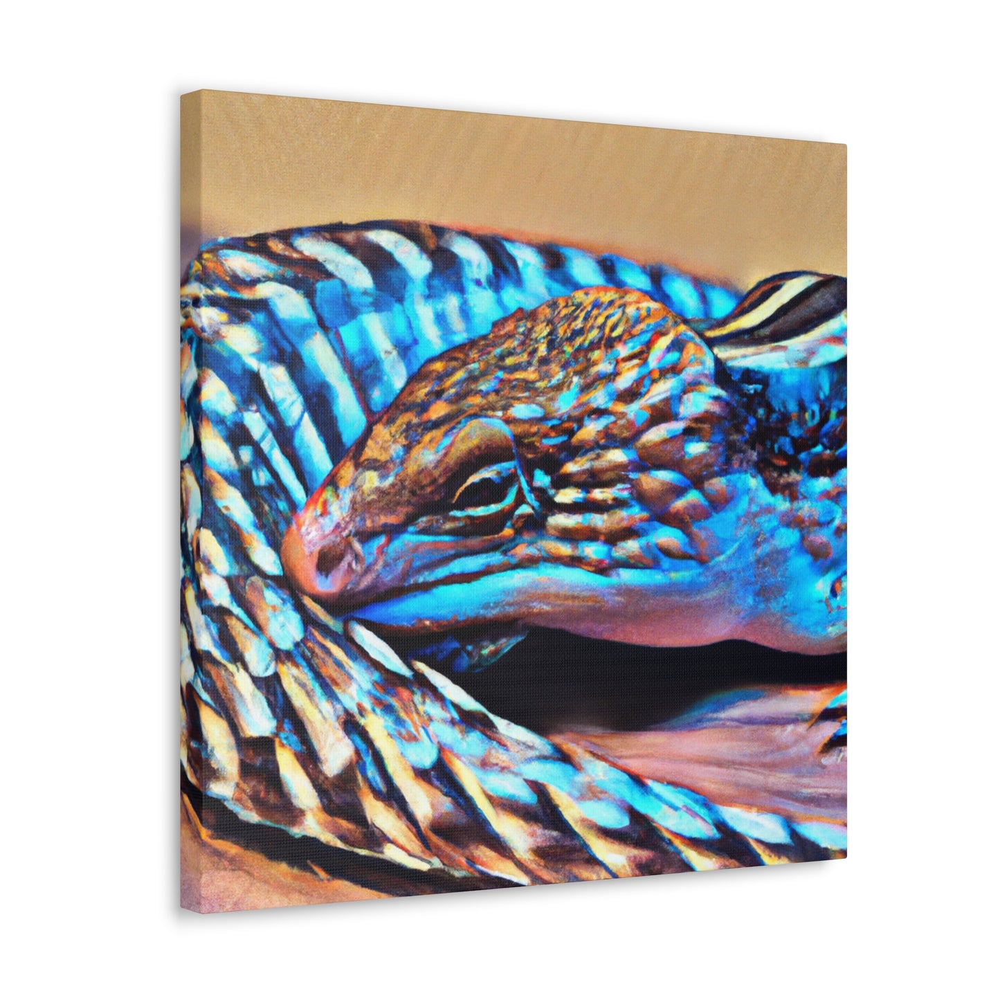 "Blue Tongued Skink Bliss" - Canvas