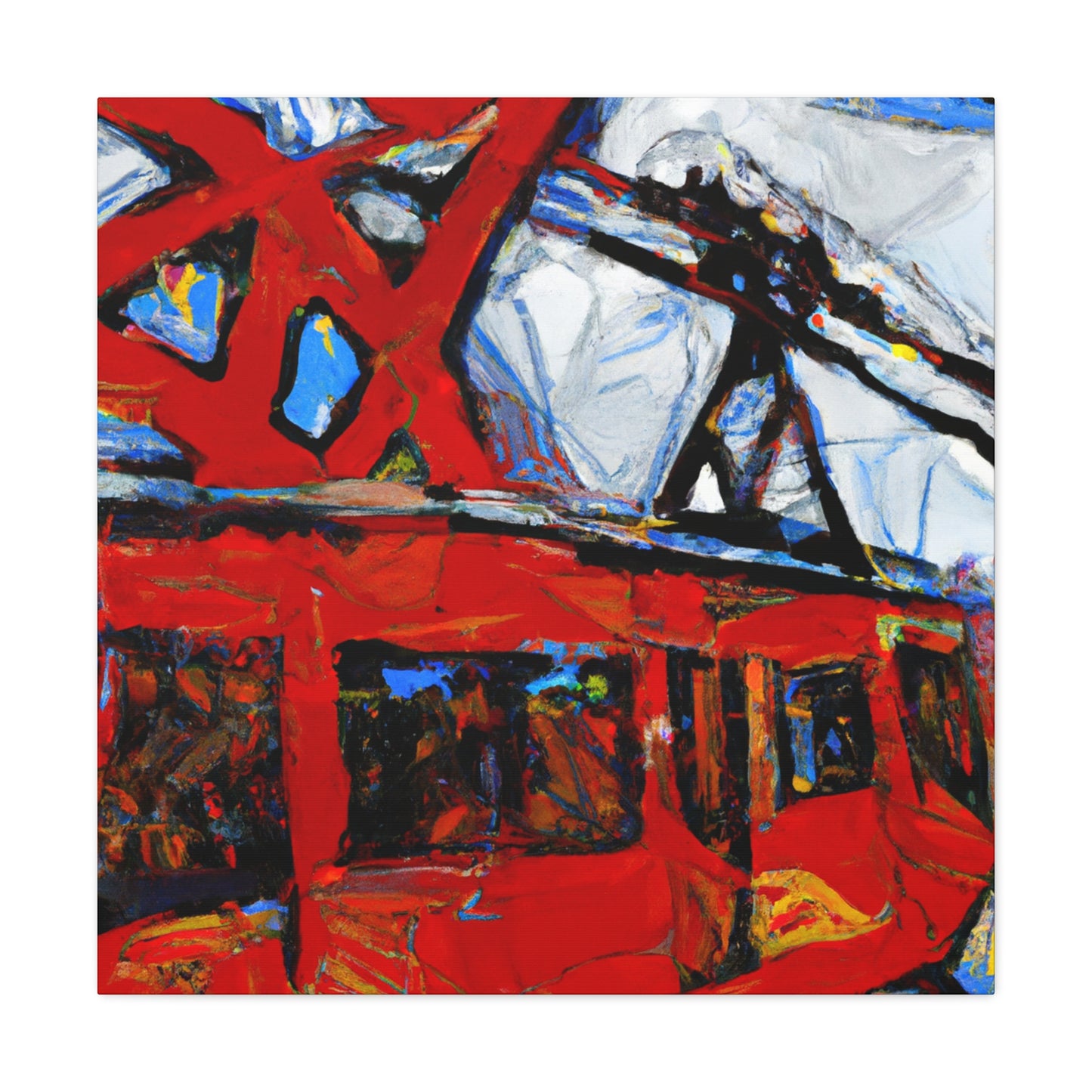 "Cable Car Expressionism" - Canvas