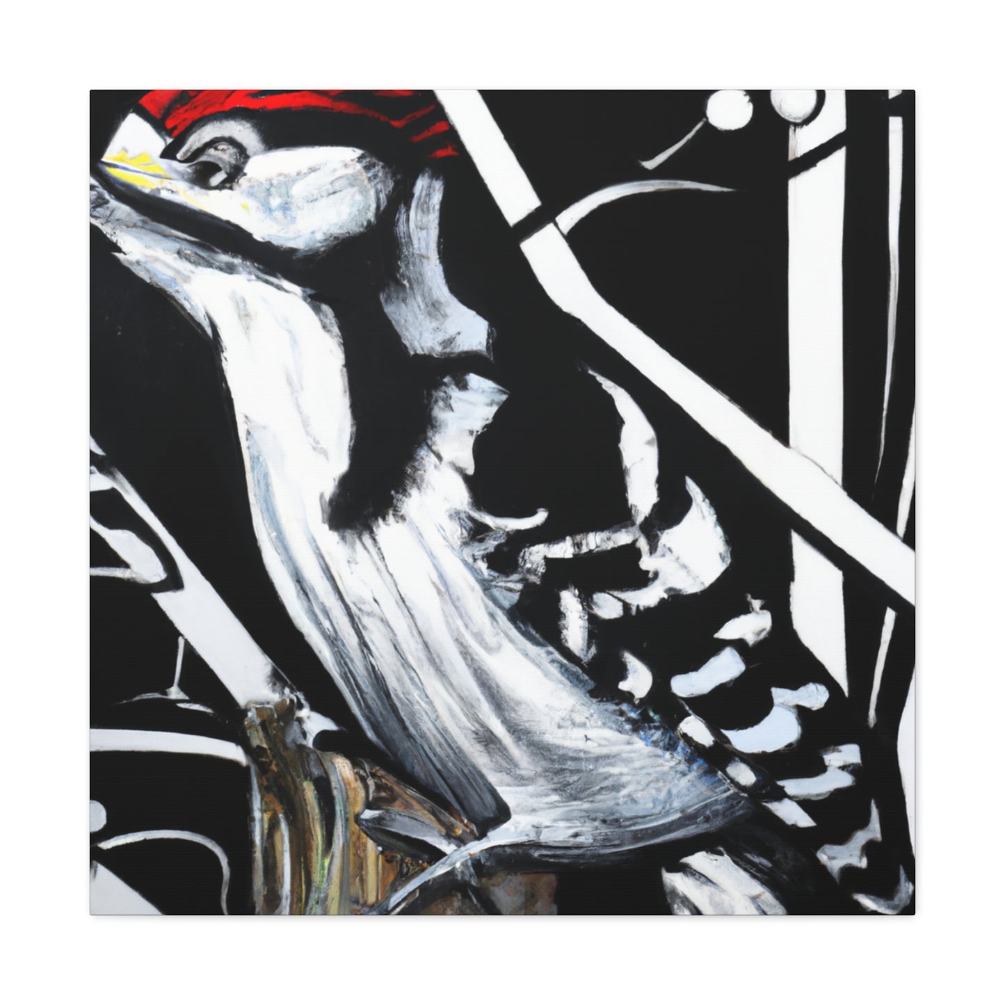 Downy Woodpecker Joy - Canvas