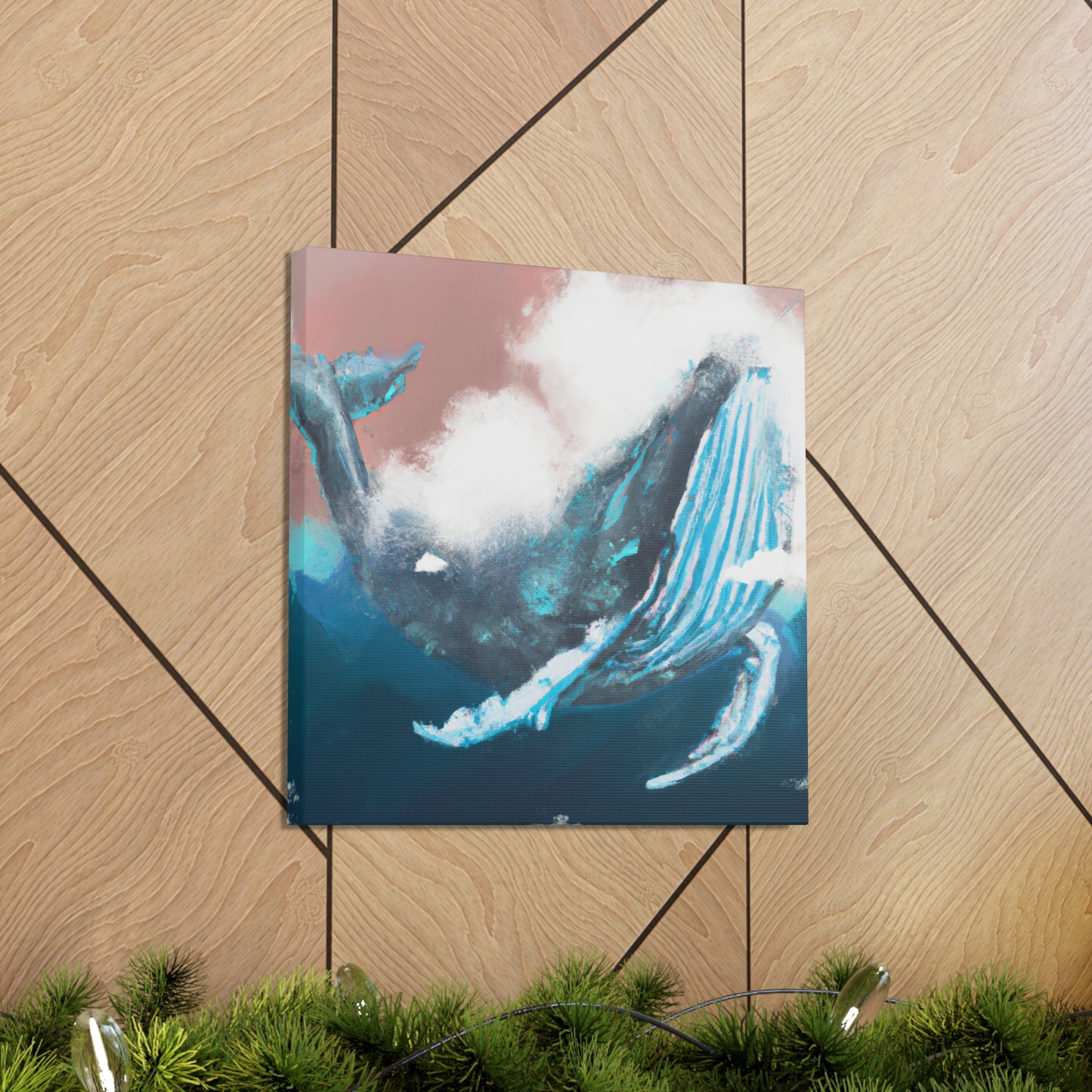 Humpback Whale Collage - Canvas