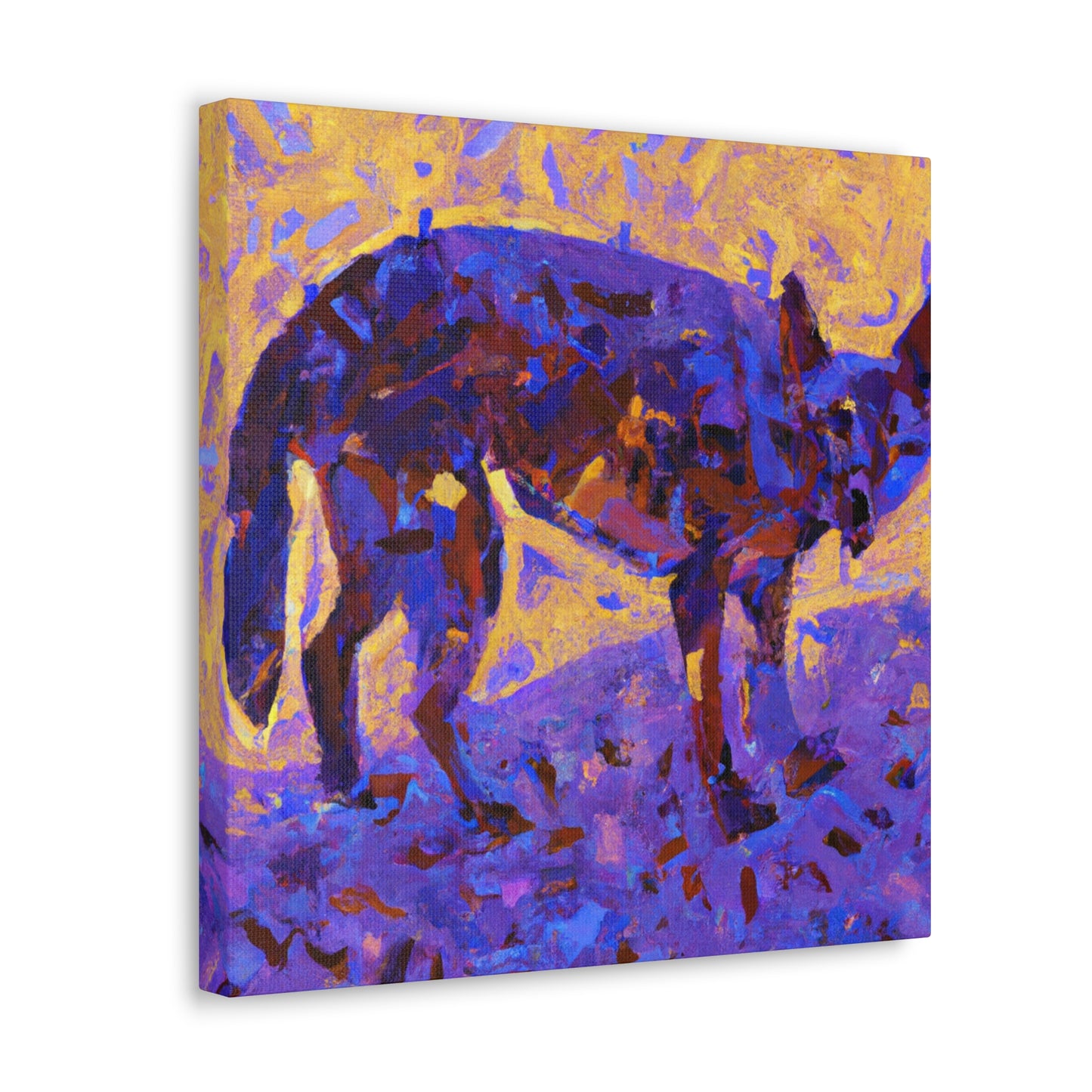 Coyote Among Hyacinths - Canvas