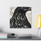 Crow in Rococo Style - Canvas