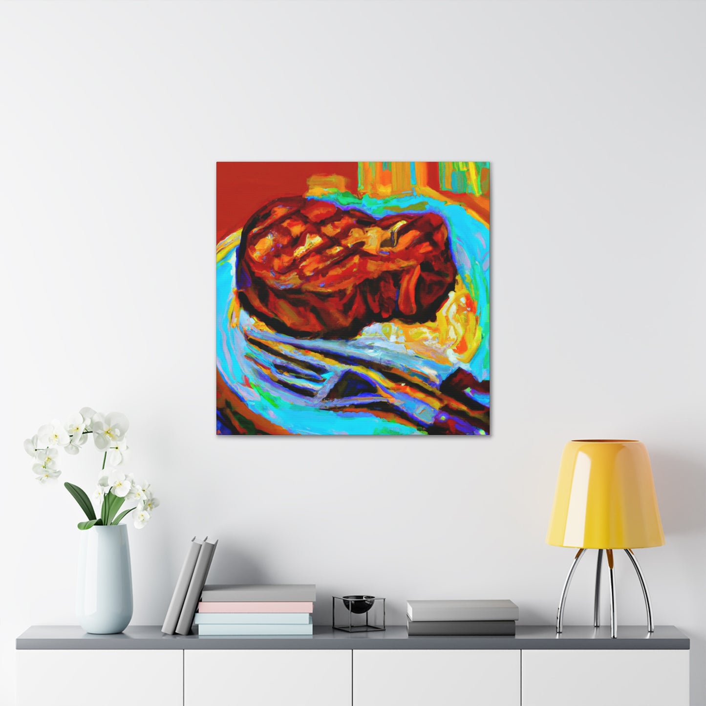 Grilled Steak Fauvism - Canvas