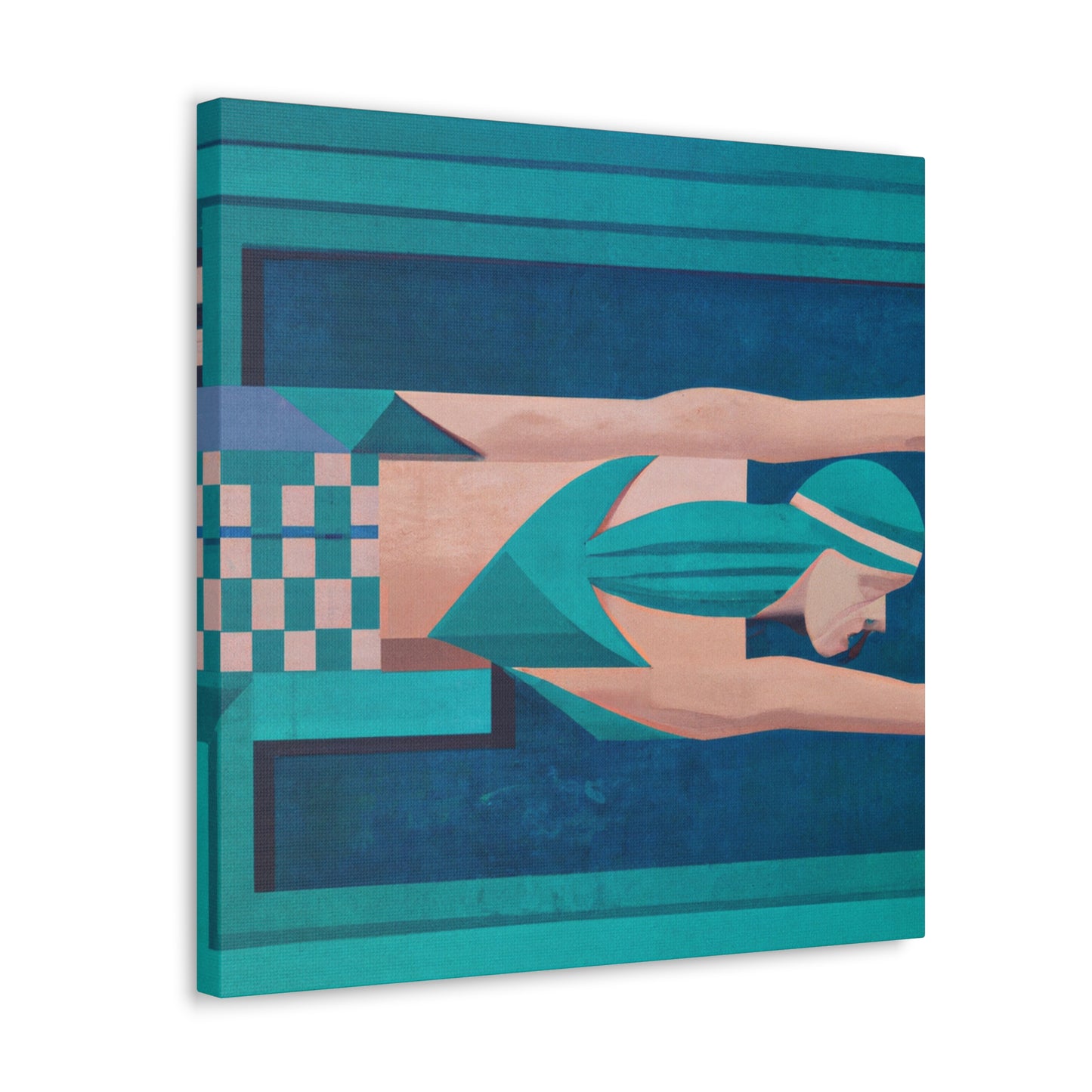 "Swim in Deco Style" - Canvas