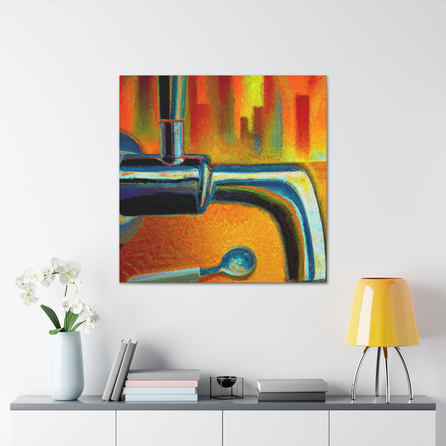 "Bar Tap Landscape Scene" - Canvas