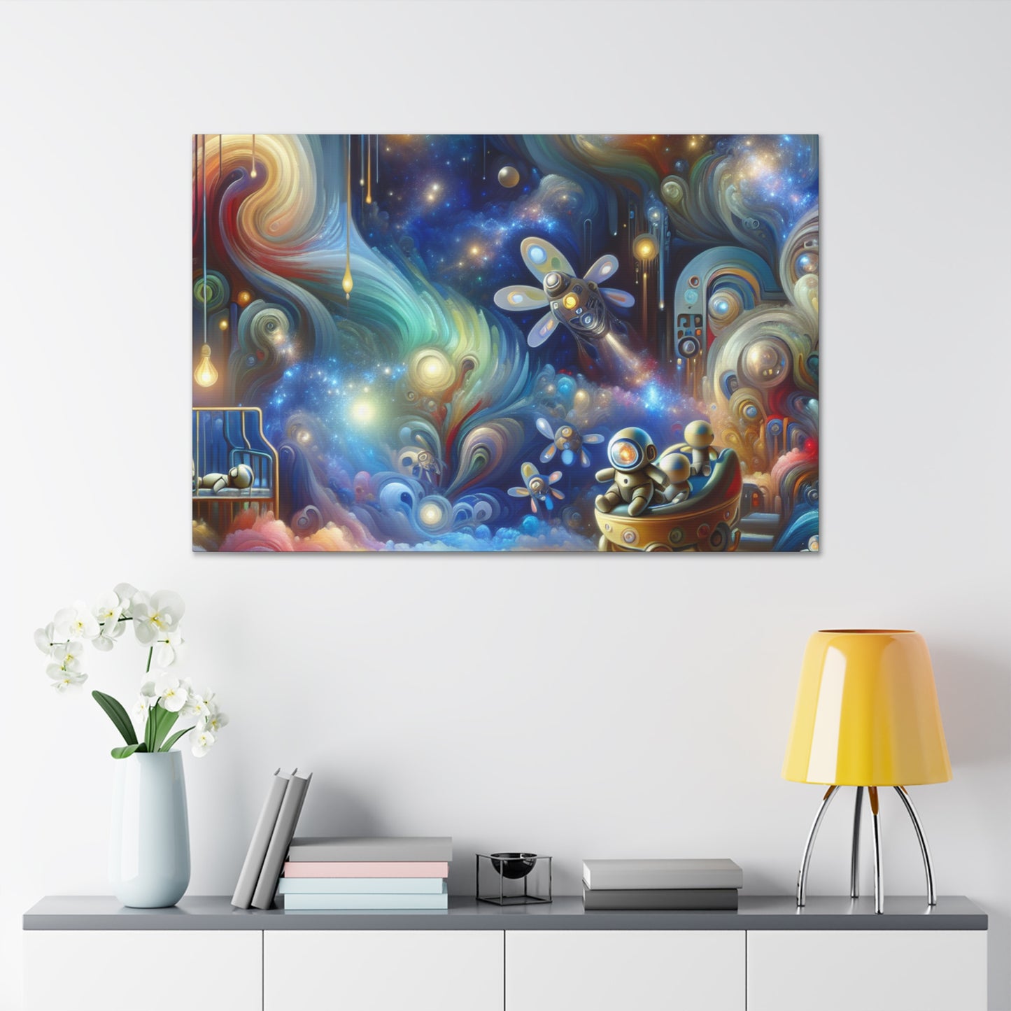 "Robotic Cosmos Journey" - Canvas