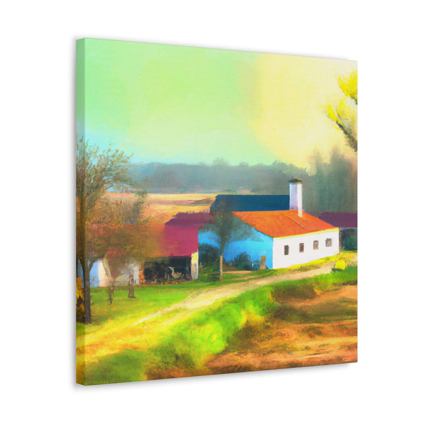 "Farmhouse of Seasons" - Canvas