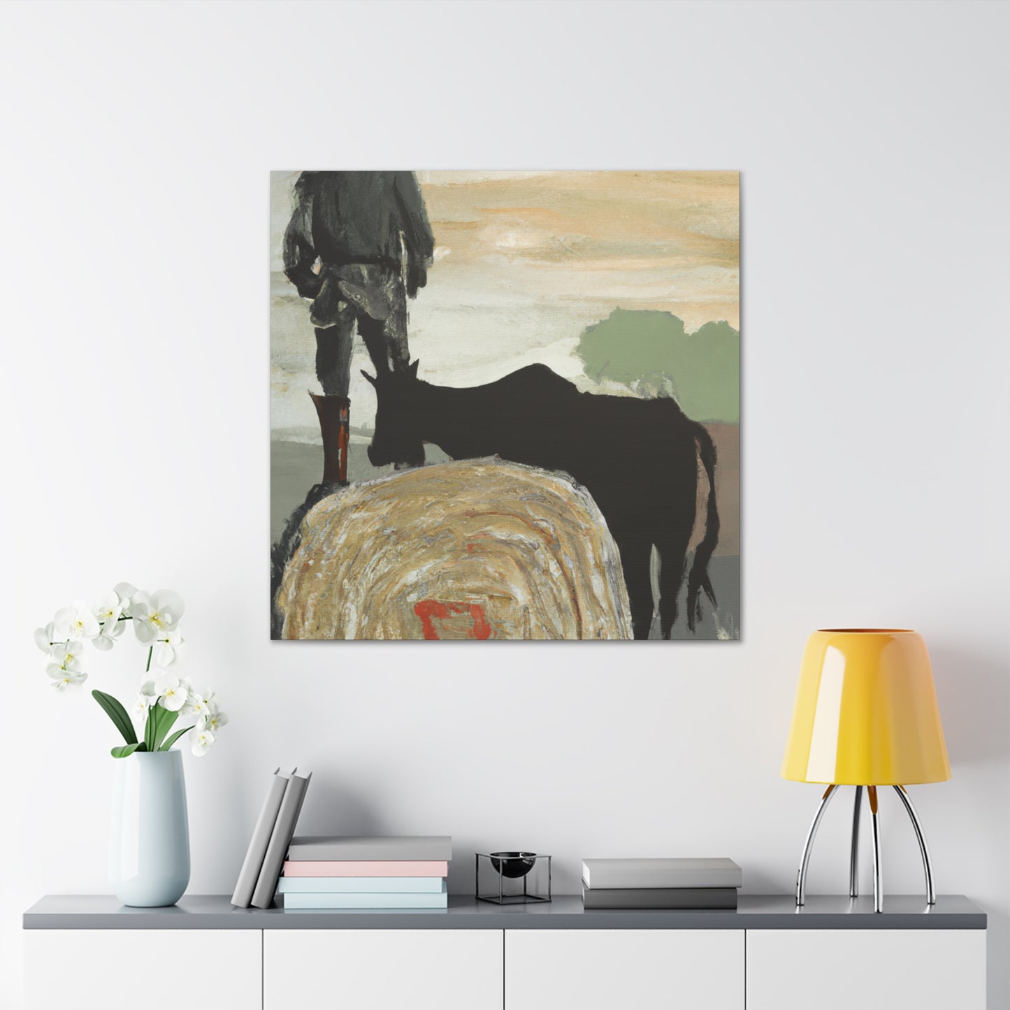 "Hay Bale Mosaic Dream" - Canvas