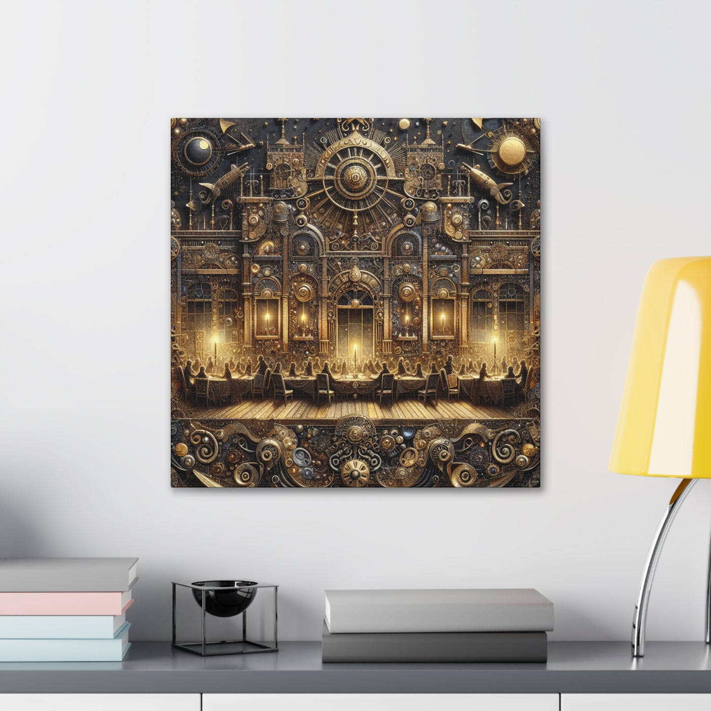 "Mechanical Marvels at Dusk" - Canvas