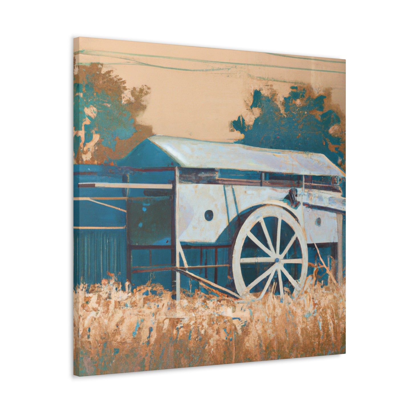 "Harvesting the Hayfield" - Canvas